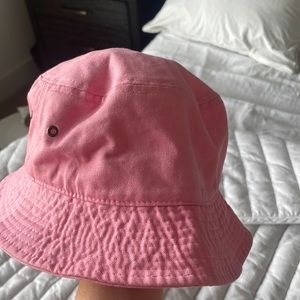 Pink bucket hat